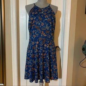 Fortune + Ivy Lorinda blue floral dress size Extra Large
